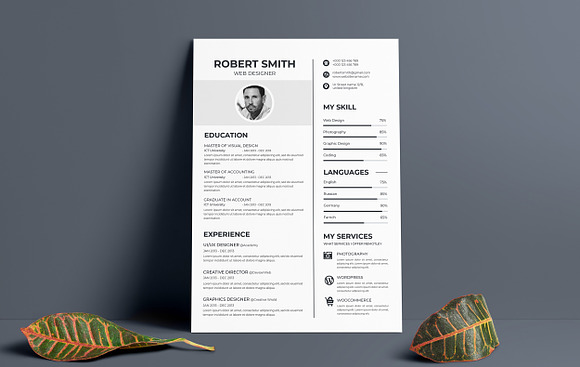 Clean Resume / CV Template in Letter Templates - product preview 2
