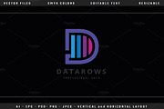 Data Rows Letter D Logo