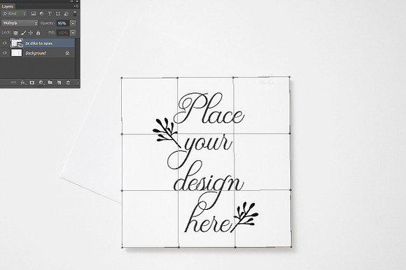 Square greeting card psd mockup flat in Print Mockups - product preview 1