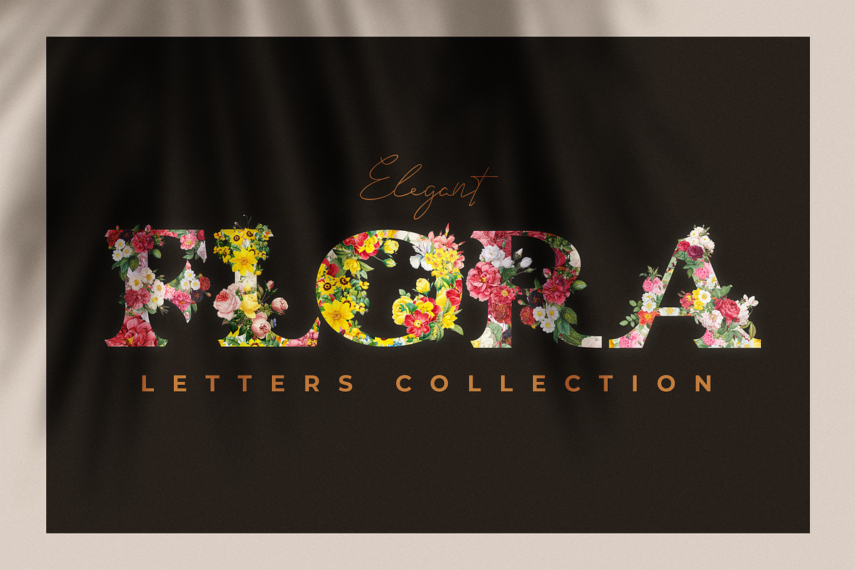 Vintage Flower Alphabet in Objects - product preview 8