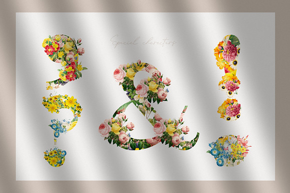 Vintage Flower Alphabet in Objects - product preview 6