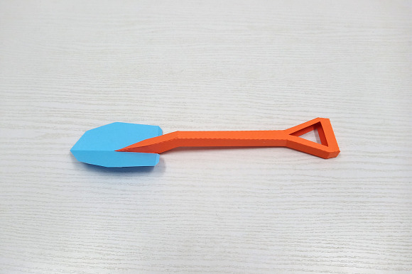 DIY Shovel - 3d papercraft in Templates - product preview 3