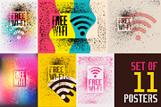 Free Wi-Fi stencil spray posters.