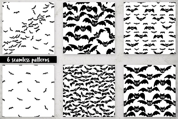 BATS. Patterns and postcards in Patterns - product preview 1