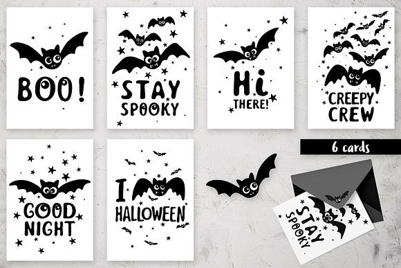 BATS. Patterns and postcards in Patterns - product preview 2