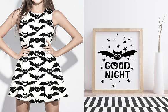BATS. Patterns and postcards in Patterns - product preview 5