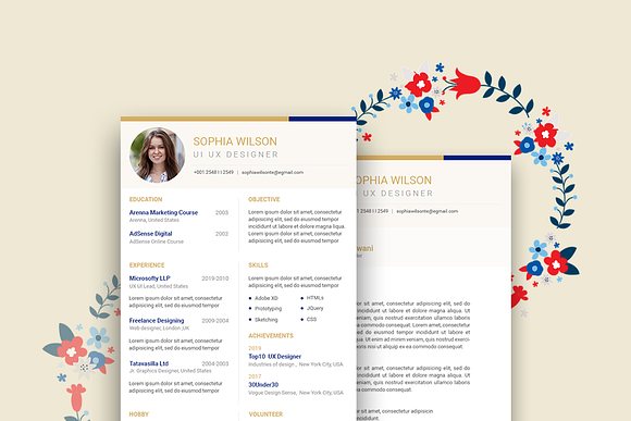 Royal Resume Design in Resume Templates - product preview 1
