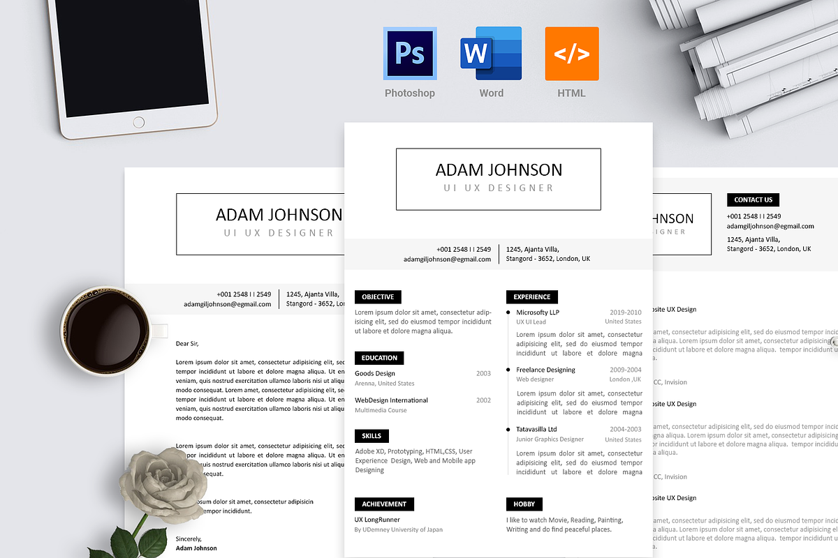 Clean Resume Template in Resume Templates - product preview 8
