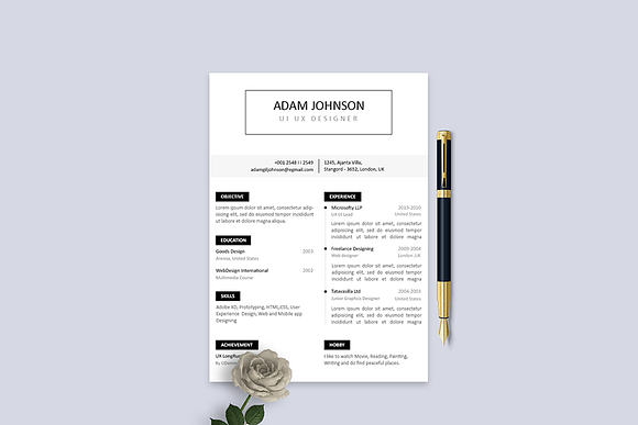 Clean Resume Template in Resume Templates - product preview 1