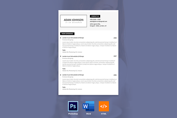 Clean Resume Template in Resume Templates - product preview 3