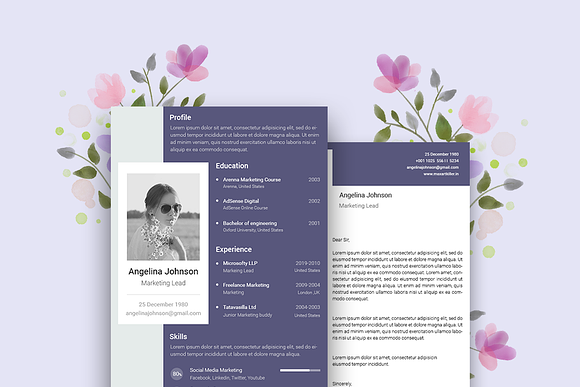 Column Resume CV in Resume Templates - product preview 1
