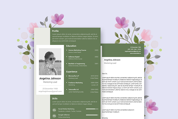 Column Resume CV in Resume Templates - product preview 2
