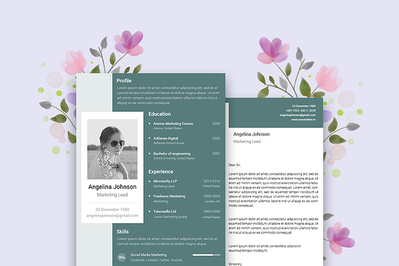 Column Resume CV in Resume Templates - product preview 3