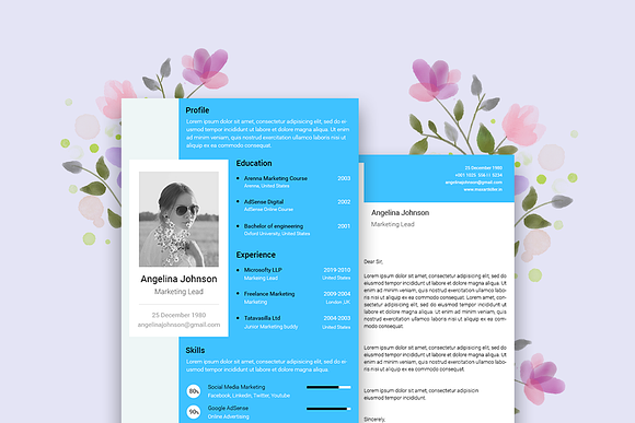 Column Resume CV in Resume Templates - product preview 4