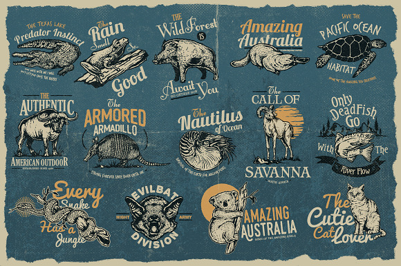 50 Vintage Animal Logo in Logo Templates - product preview 9