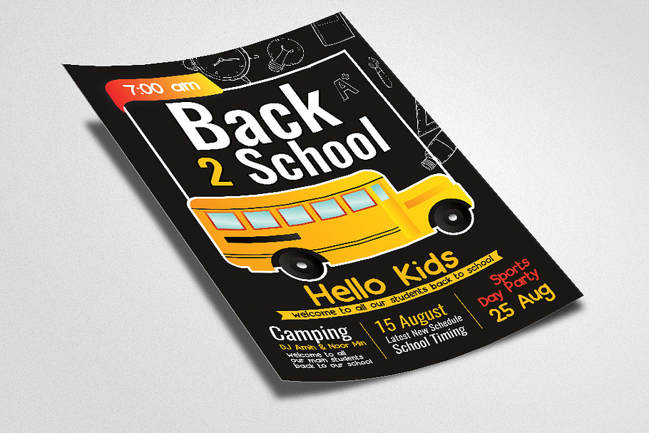 Back to School Flyer Psd Template in Flyer Templates - product preview 8