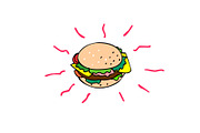 Cheeseburger Cartoon Drawing