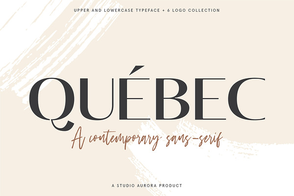 Quebec - Elegant Font and Logo Set