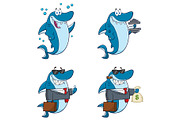 Cartoon Blue Shark . Collection 5