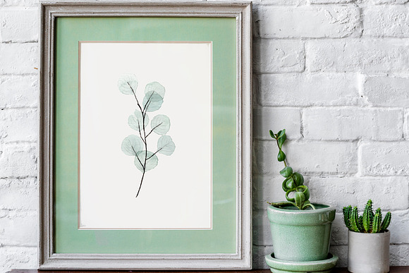 Watercolor Leaves Set Artprint x4 in Illustrations - product preview 2