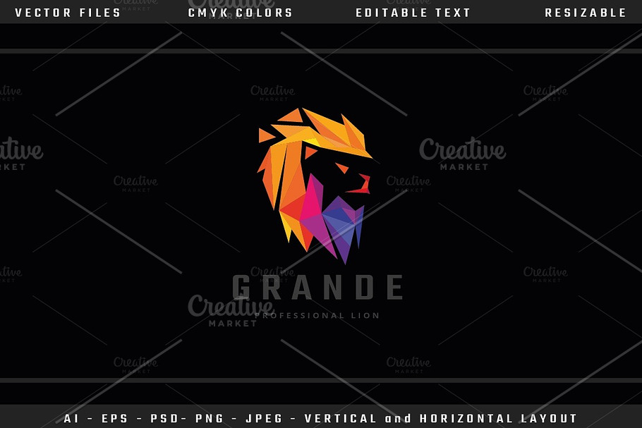 Grand Lion Logo in Logo Templates - product preview 8