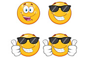 Yellow Emoticons. Vector Collection