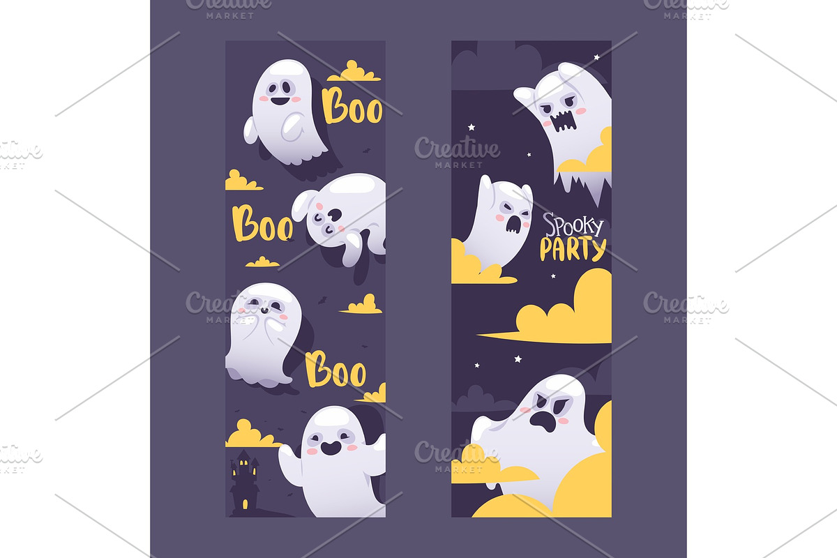 Halloween night ghosts invitation in Objects - product preview 8