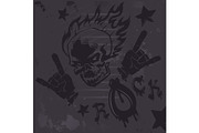 Grunge hard rock graffiti poster