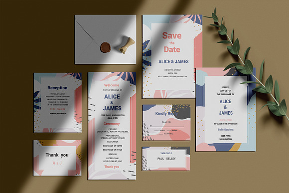 Wedding Invitation Suite Mockup in Scene Creator Mockups - product preview 6