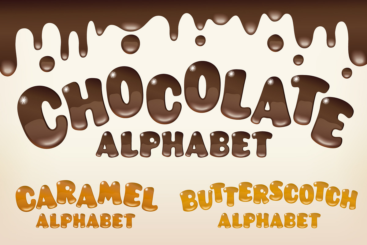Chocolate Alphabet Trio in Objects - product preview 8
