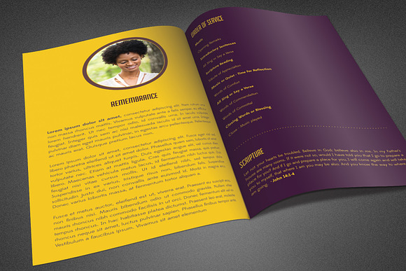 Remember Funeral Program Template in Brochure Templates - product preview 1