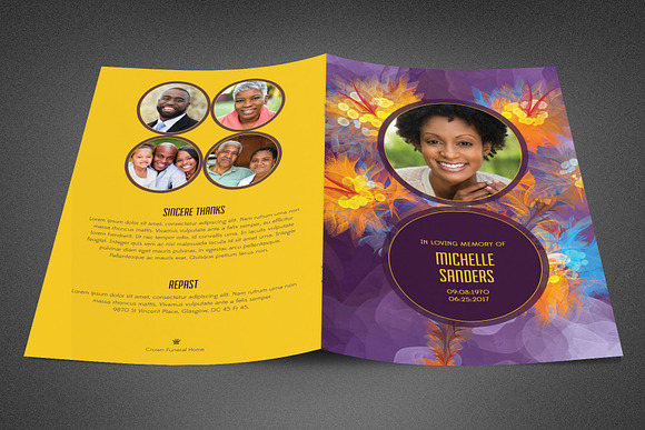 Remember Funeral Program Template in Brochure Templates - product preview 2