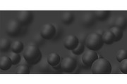 Dark Background with black balls