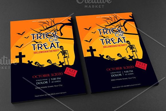 Halloween Party Flyer in Flyer Templates - product preview 2