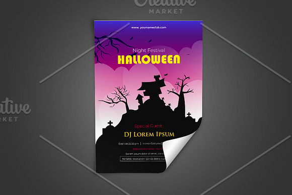 Halloween Party Flyer in Flyer Templates - product preview 3