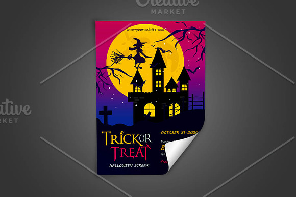 Halloween Trick or Treat Flyer in Flyer Templates - product preview 2