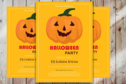 Halloween Flyer with Pumpkin