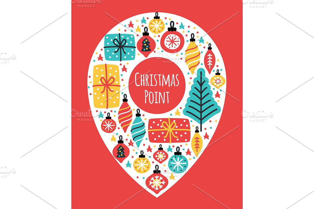 Cute Christmas Point frame in Objects - product preview 8
