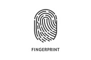 Fingerprint Print of Human Finger