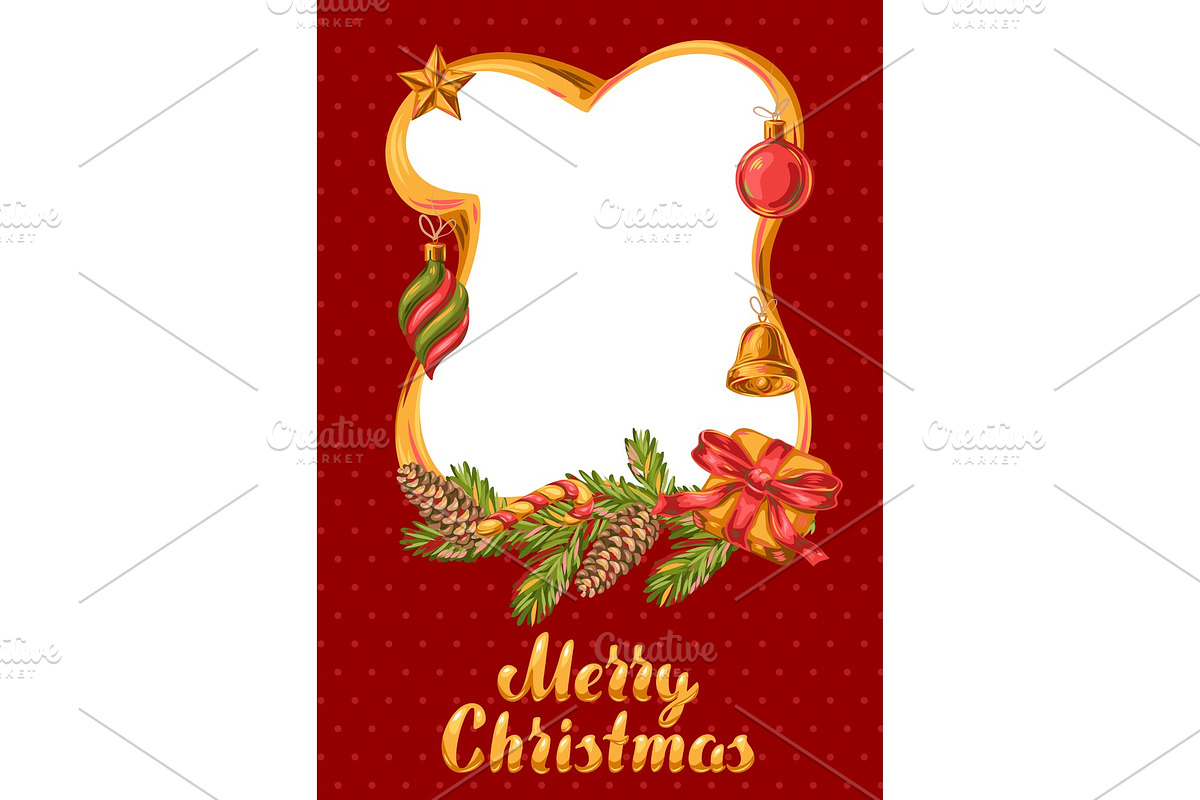 Merry Christmas frame design. in Illustrations - product preview 8