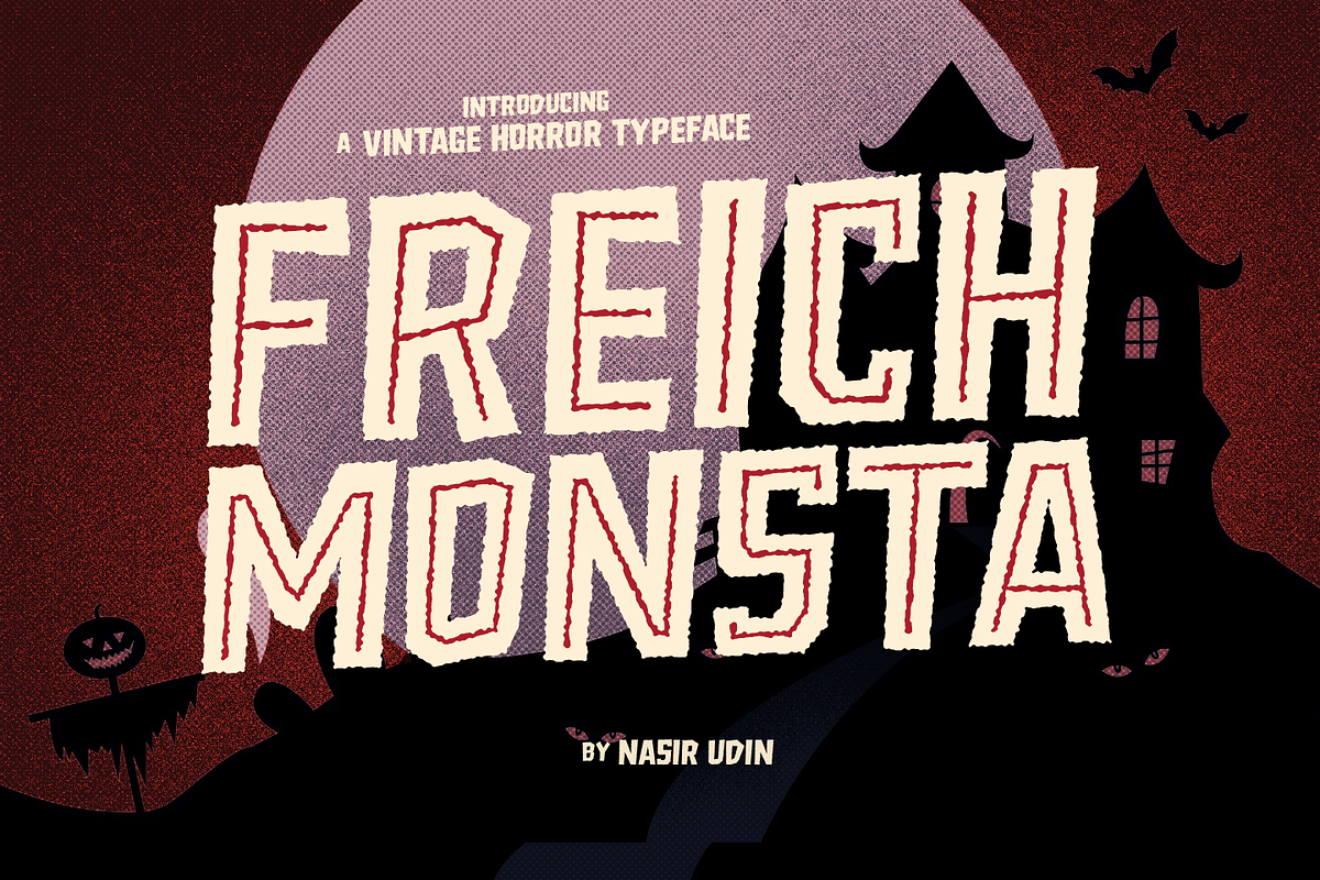 Freich Monsta - Vintage Horror Fonts in Display Fonts - product preview 8