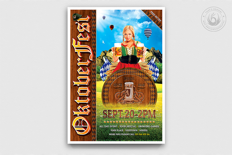 Oktoberfest Flyer Template V3 in Flyer Templates - product preview 8