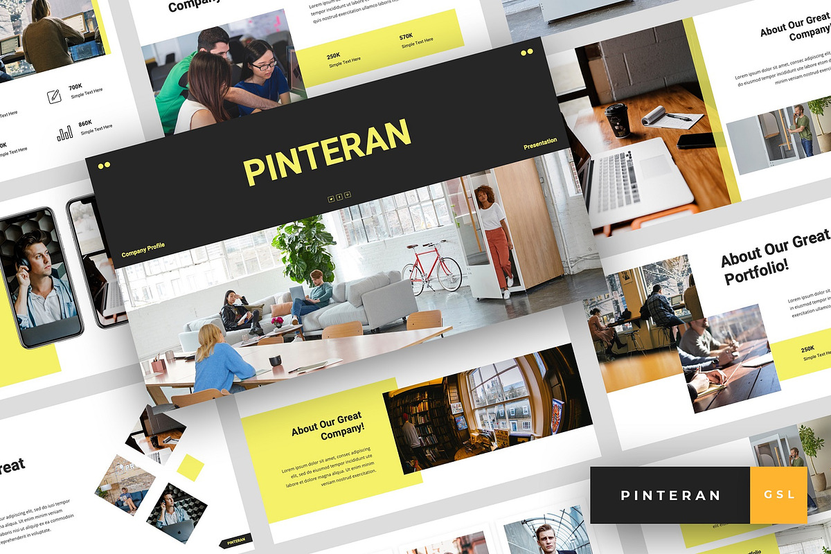 Pinteran - Company Google Slides in Google Slides Templates - product preview 8