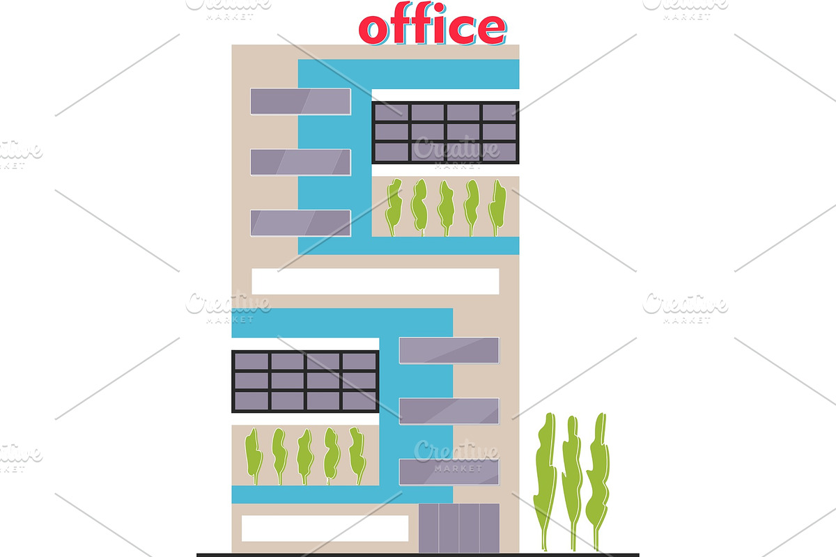 Business building facade. Office in Illustrations - product preview 8