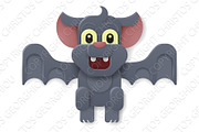 Halloween Cute Vampire Bat Cartoon