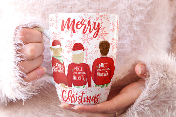 Christmas family Santa Family in Illustrations - product preview 4
