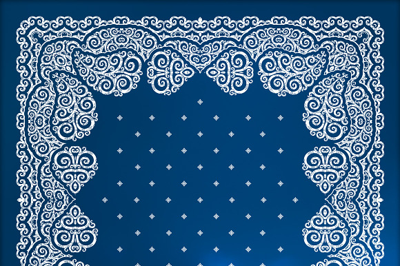 Bandanna print design set (vector) in Patterns - product preview 2