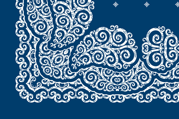 Bandanna print design set (vector) in Patterns - product preview 5