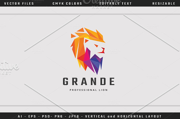 Grand Lion Logo in Logo Templates - product preview 3