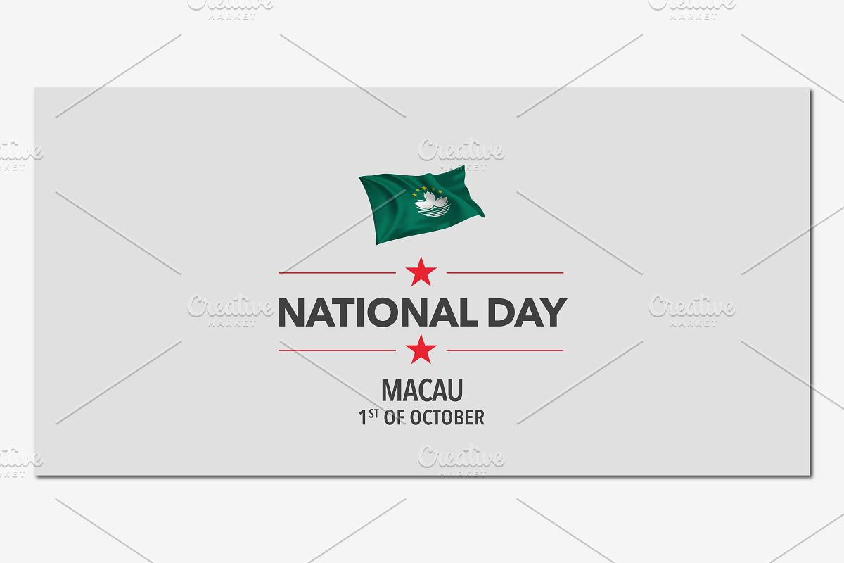 Macau happy national day vector in Illustrations - product preview 8